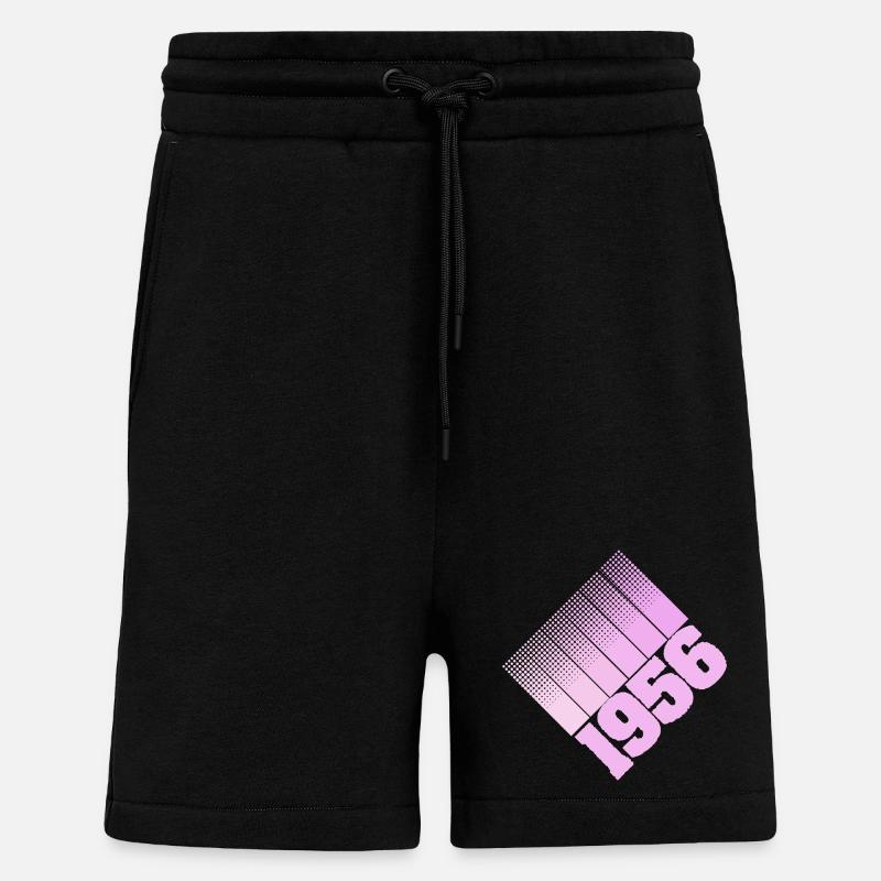 Design numérique rétro Dots 1956 - Short bio décontracté fabriqué en UE - SOLID BLACK