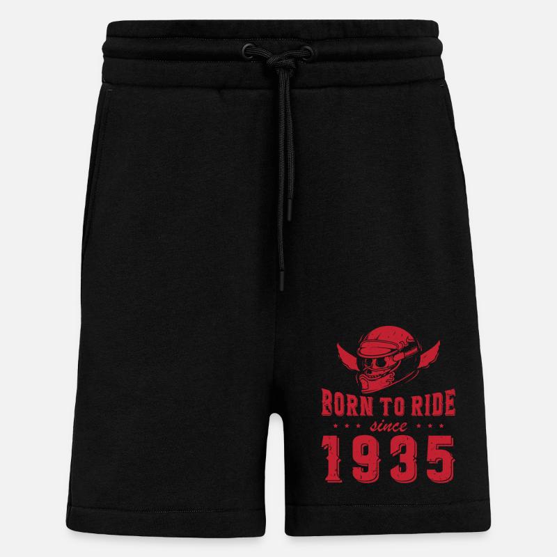 Né pour rouler depuis 1935 - Short bio décontracté fabriqué en UE - SOLID BLACK