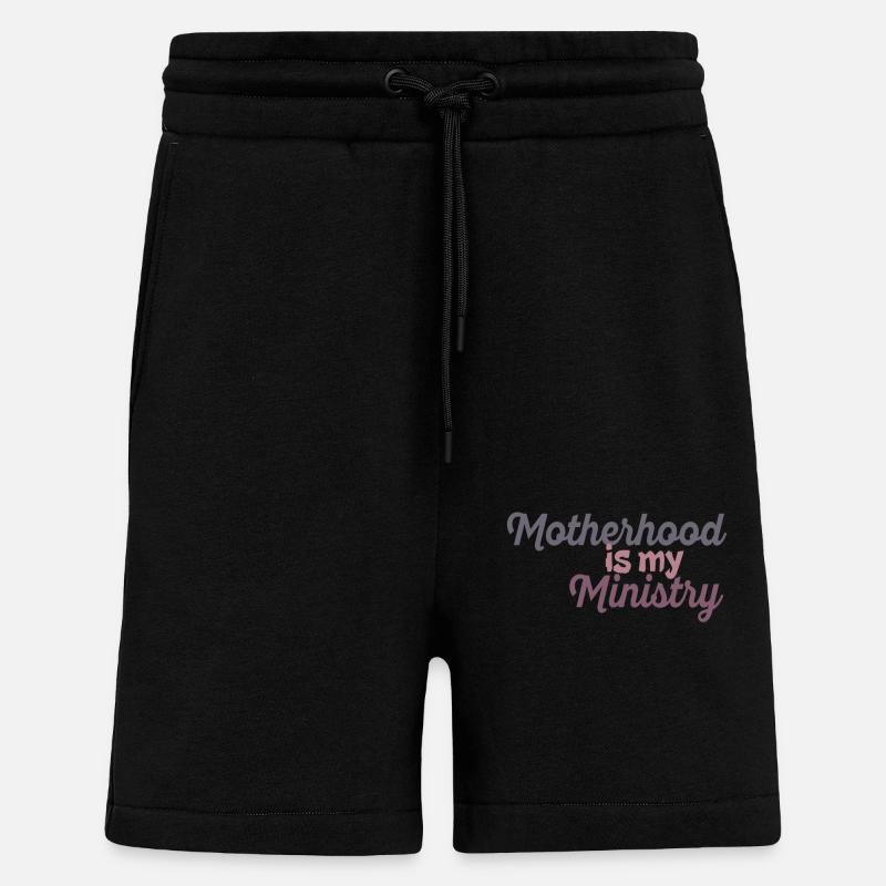 La maternité est mon ministère - Short bio décontracté fabriqué en UE - SOLID BLACK