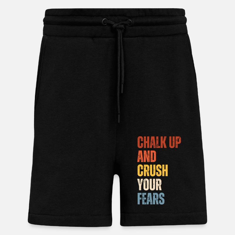 Bloc Chalk Up Boulderer - Short bio décontracté fabriqué en UE - SOLID BLACK