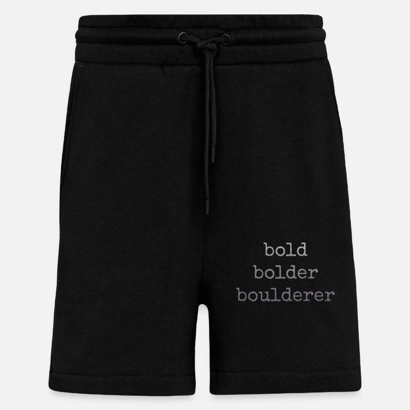 Bloc Bold Bolder Boulderer - Short bio décontracté fabriqué en UE - SOLID BLACK