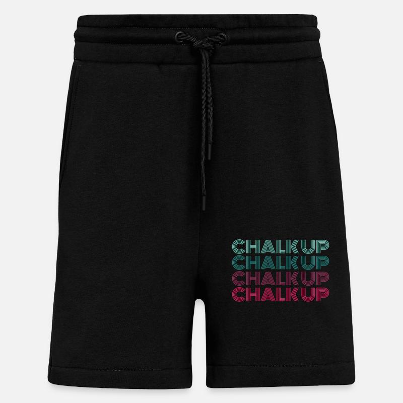 Boulderer Chalk Up Bloc - Short bio décontracté fabriqué en UE - SOLID BLACK