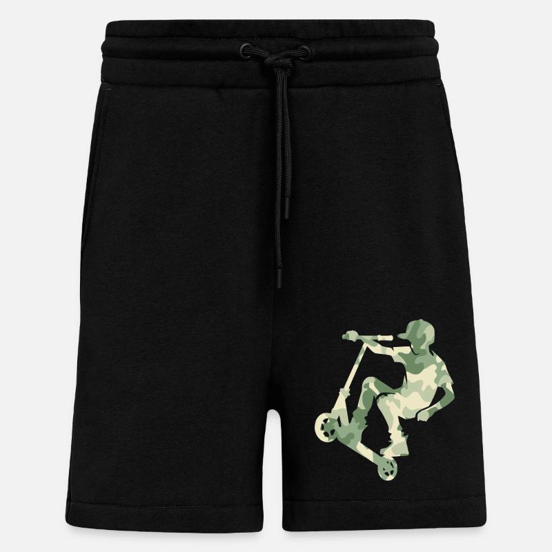 Camouflage Rider Scooter Teens - Shorts - made by SPREAD - SOLID BLACK