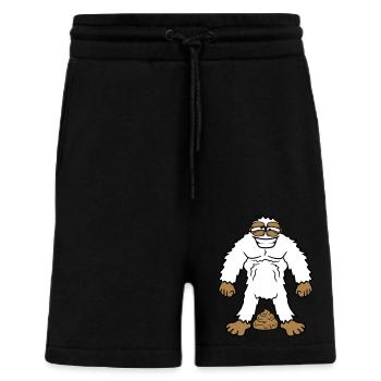 shit heap stink shit kot yeti m - Shorts - made by SPREAD - SOLID BLACK - Front