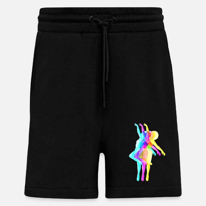Danseuse aux cheveux bouclés - Short bio décontracté fabriqué en UE - SOLID BLACK