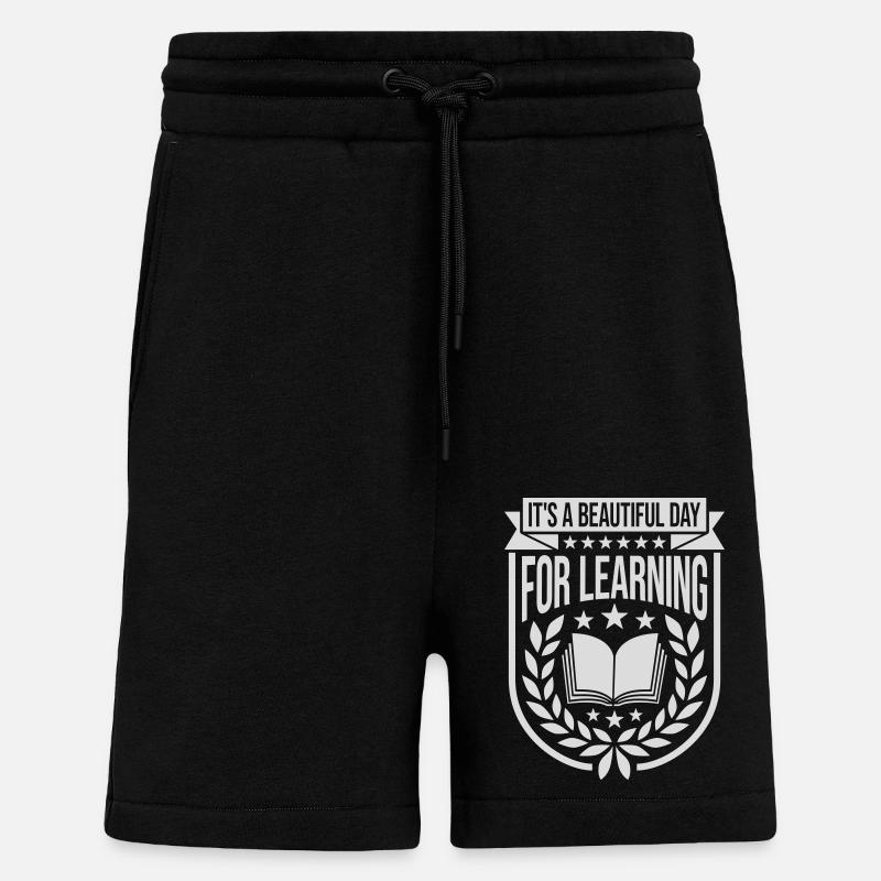 beautiful day for learning - Shorts - made by SPREAD - SOLID BLACK