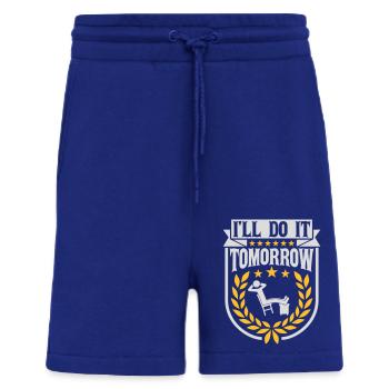 do it tomorrow quote - Shorts - made by SPREAD - Iconic Blue - Front
