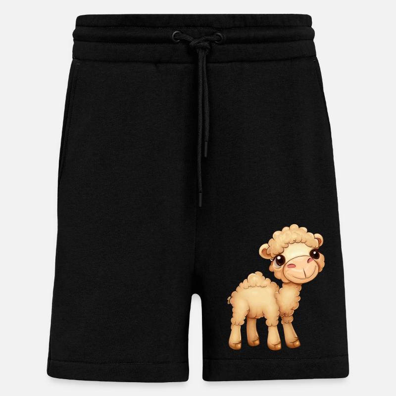 Flauschiges süßes Dromedar - Shorts - made by SPREAD - SOLID BLACK