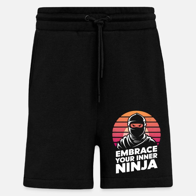 Embrace Your Inner Ninja - Shorts - made by SPREAD - SOLID BLACK