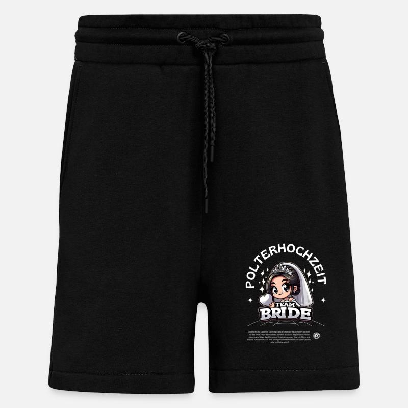 Équipe Bride - Short bio décontracté fabriqué en UE - SOLID BLACK