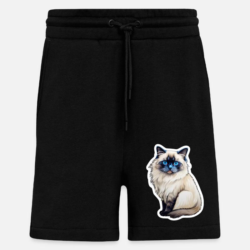 Chat Ragdoll - Short bio décontracté fabriqué en UE - SOLID BLACK