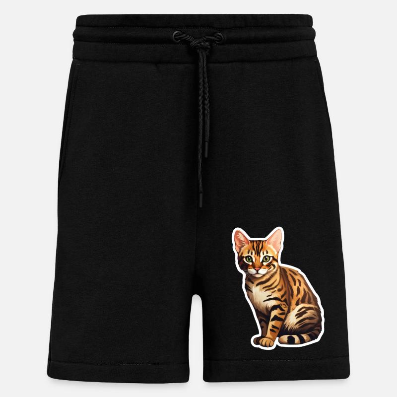 Bengalische Katze - Shorts - made by SPREAD - SOLID BLACK