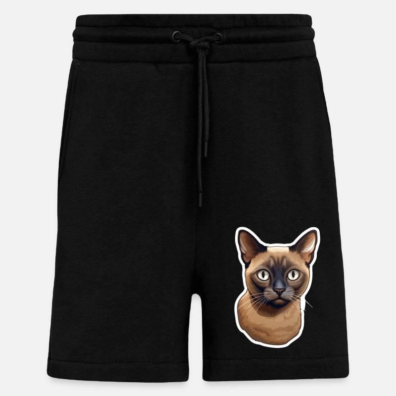 Chat birman - Short bio décontracté fabriqué en UE - SOLID BLACK