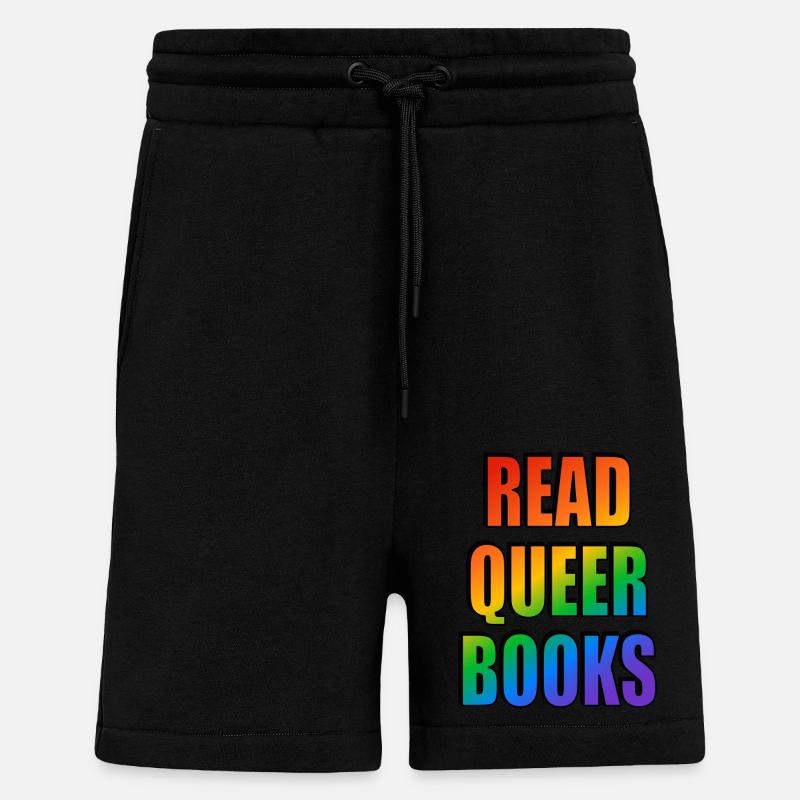 Queere Bücher lesen - Shorts - made by SPREAD - SOLID BLACK