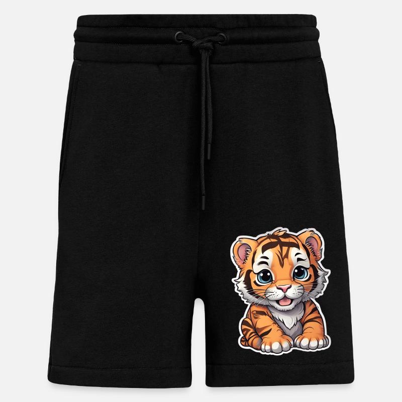 BÉBÉ TIGRE 8 - Short bio décontracté fabriqué en UE - SOLID BLACK