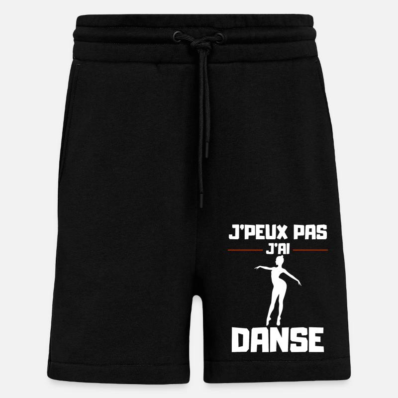 J'Peux pas j'ai Danse - Short bio décontracté fabriqué en UE - SOLID BLACK