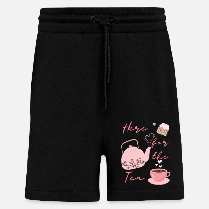 Here for the Tea - Shorts - made by SPREAD - SOLID BLACK