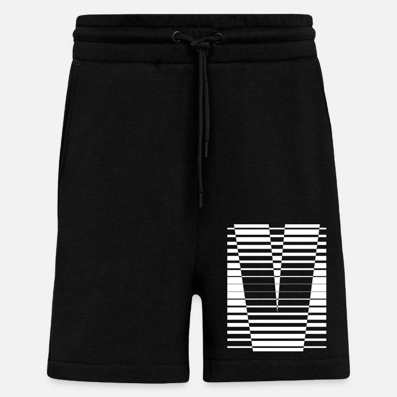 INITIAL V - Shorts - made by SPREAD - SOLID BLACK