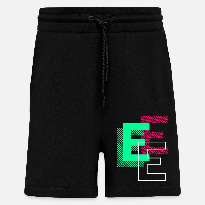 Anfangsbuchstabe E Design Geschenk - Shorts - made by SPREAD - SOLID BLACK
