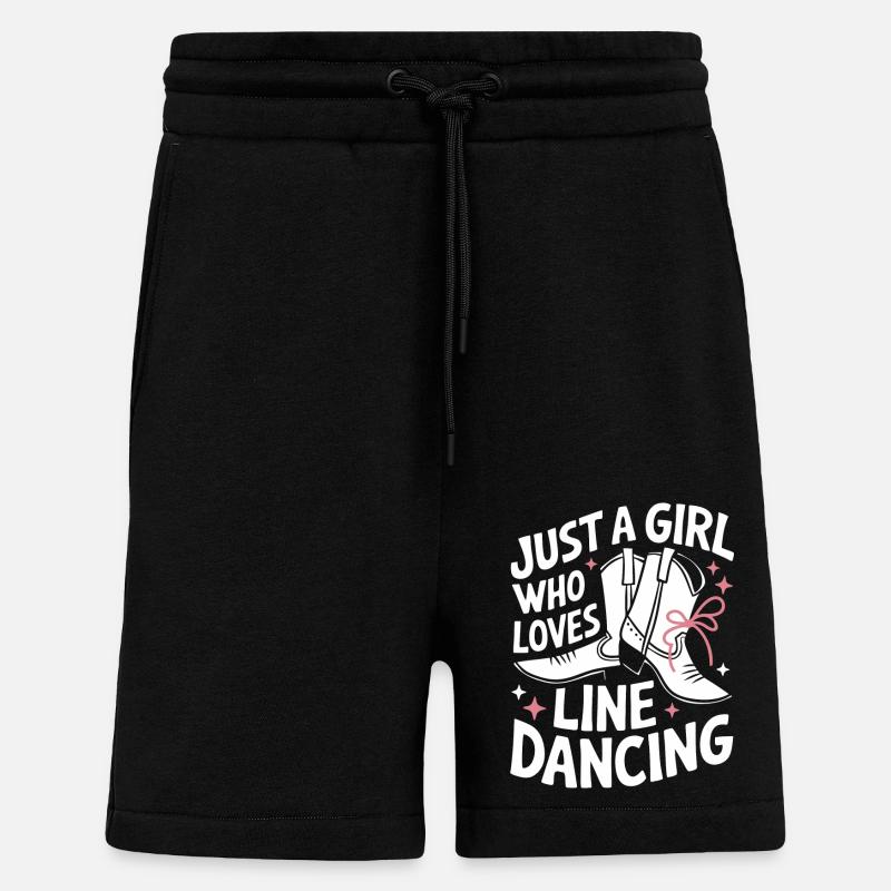 Danse en ligne Danseurs - Short bio décontracté fabriqué en UE - SOLID BLACK