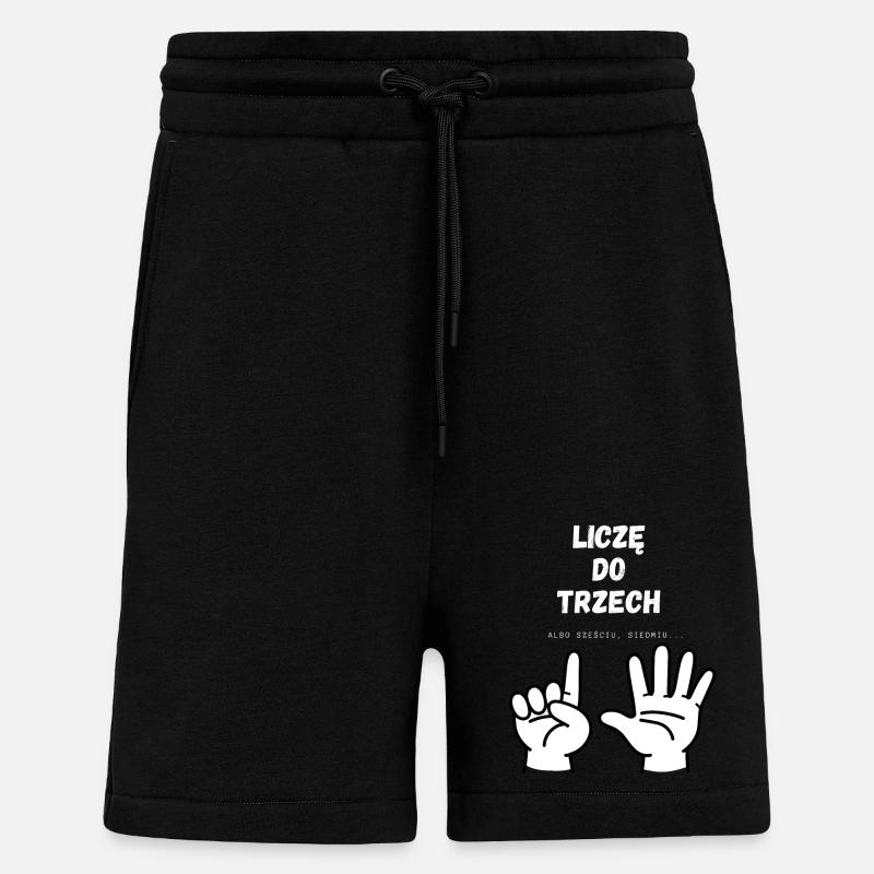 I'm counting to three - Shorts - made by SPREAD - SOLID BLACK