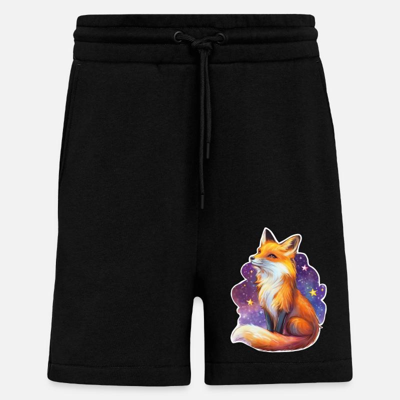 Fuchs und Sternenhimmel - Shorts - made by SPREAD - SOLID BLACK