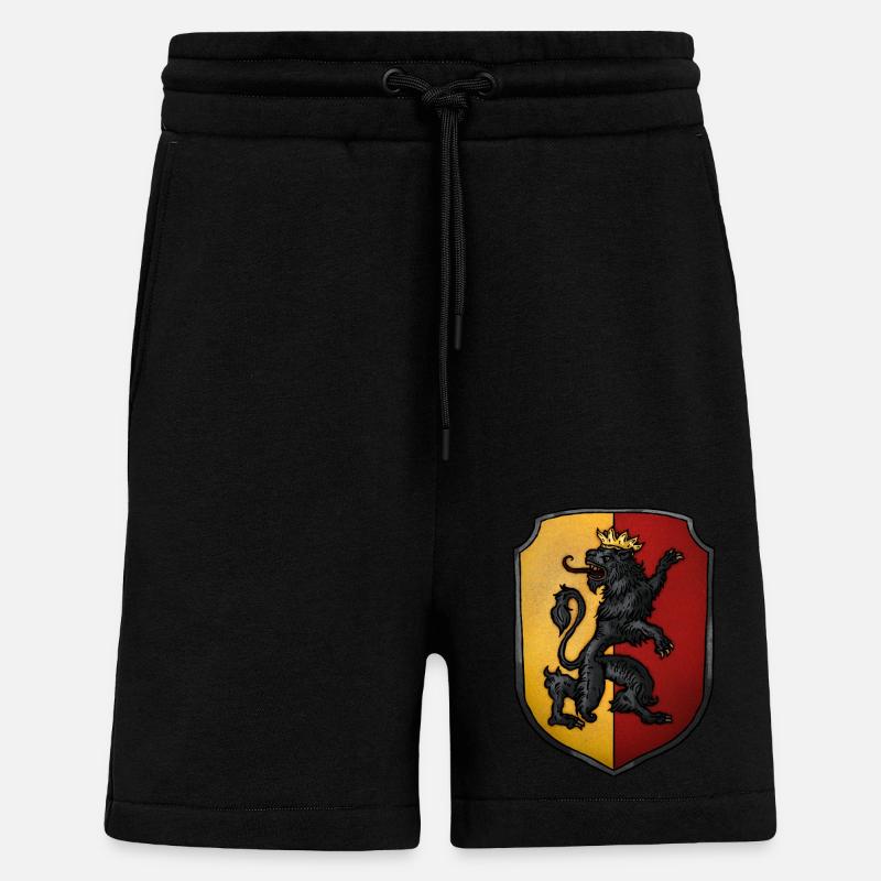 Wappen gekrönter Löwe - Shorts - made by SPREAD - SOLID BLACK