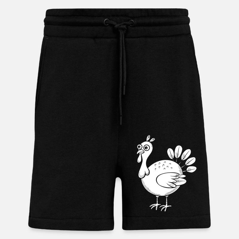 dinde - Short bio décontracté fabriqué en UE - SOLID BLACK