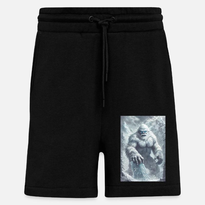 Yeti Legend Mythe Cadeau - Short bio décontracté fabriqué en UE - SOLID BLACK