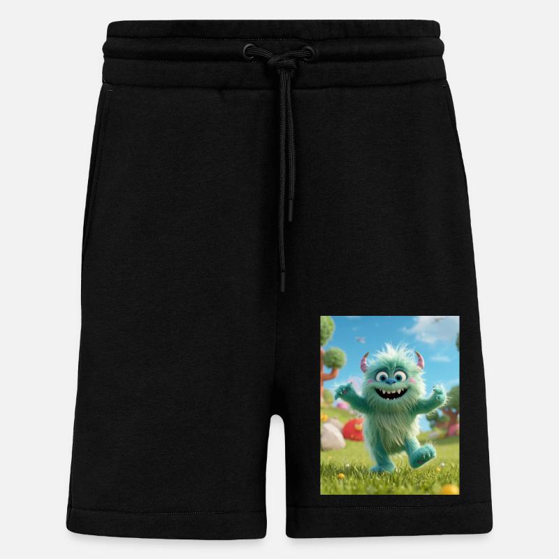 Fluzzle das süße Monster - Shorts - made by SPREAD - SOLID BLACK