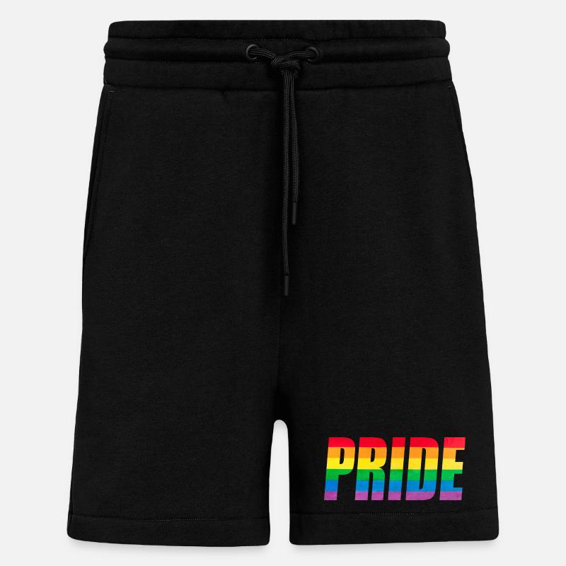 Rainbow Pride Graphic - Shorts - made by SPREAD - SOLID BLACK