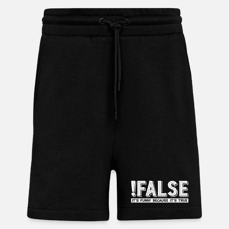 Faux grapic drôle - Short bio décontracté fabriqué en UE - SOLID BLACK