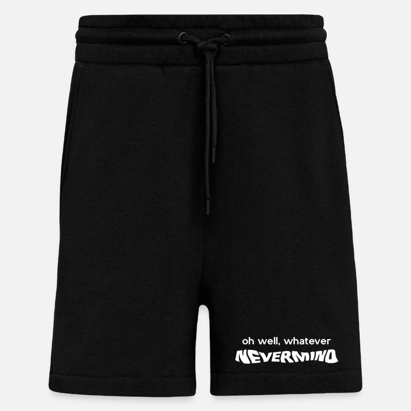 Whatever Nevermind Graphic - Shorts - made by SPREAD - SOLID BLACK