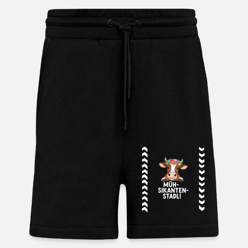 Müh-Sikanten-Stadl - Short bio décontracté fabriqué en UE - SOLID BLACK