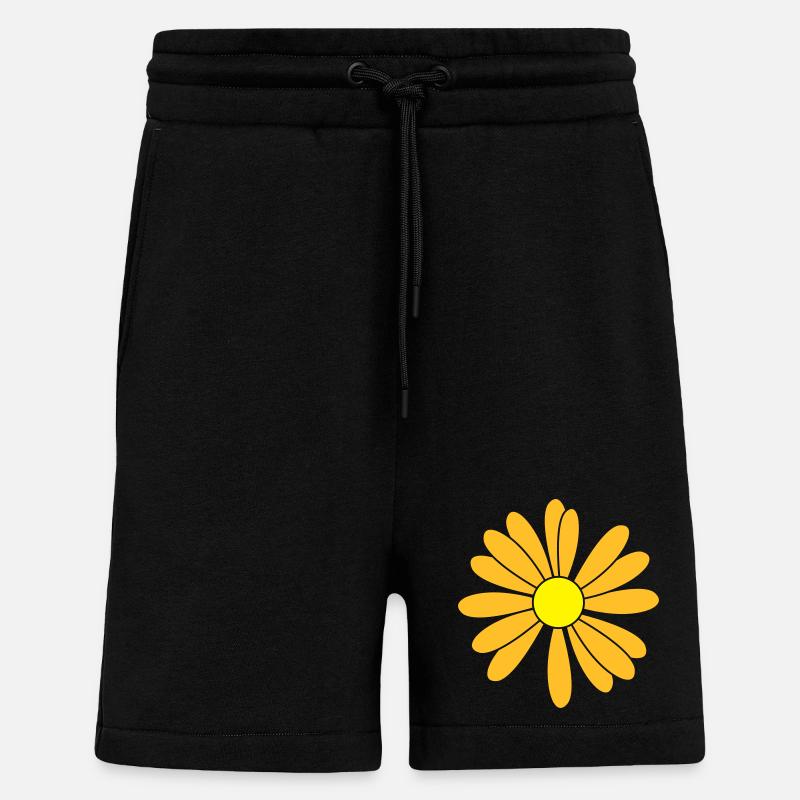 Flowers patch - Shorts - made by SPREAD - SOLID BLACK