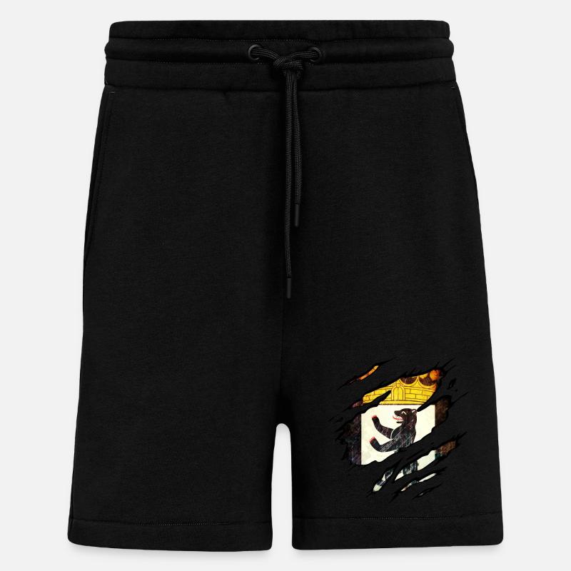 Berlin - Berlin Zerrissen - Shorts - made by SPREAD - SOLID BLACK