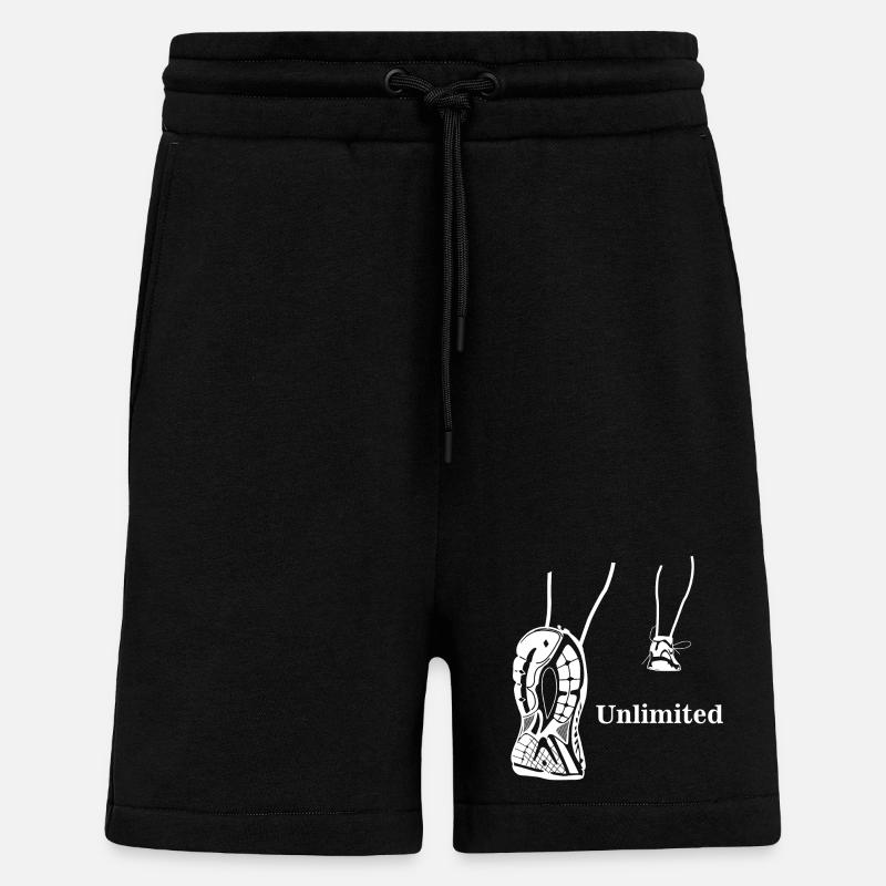 Illimité - conception en cours d'exécution - Short bio décontracté fabriqué en UE - SOLID BLACK