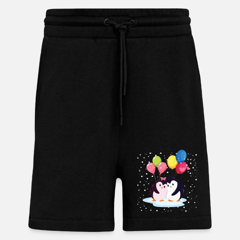Pinguine mit Luftballons - Shorts - made by SPREAD - SOLID BLACK
