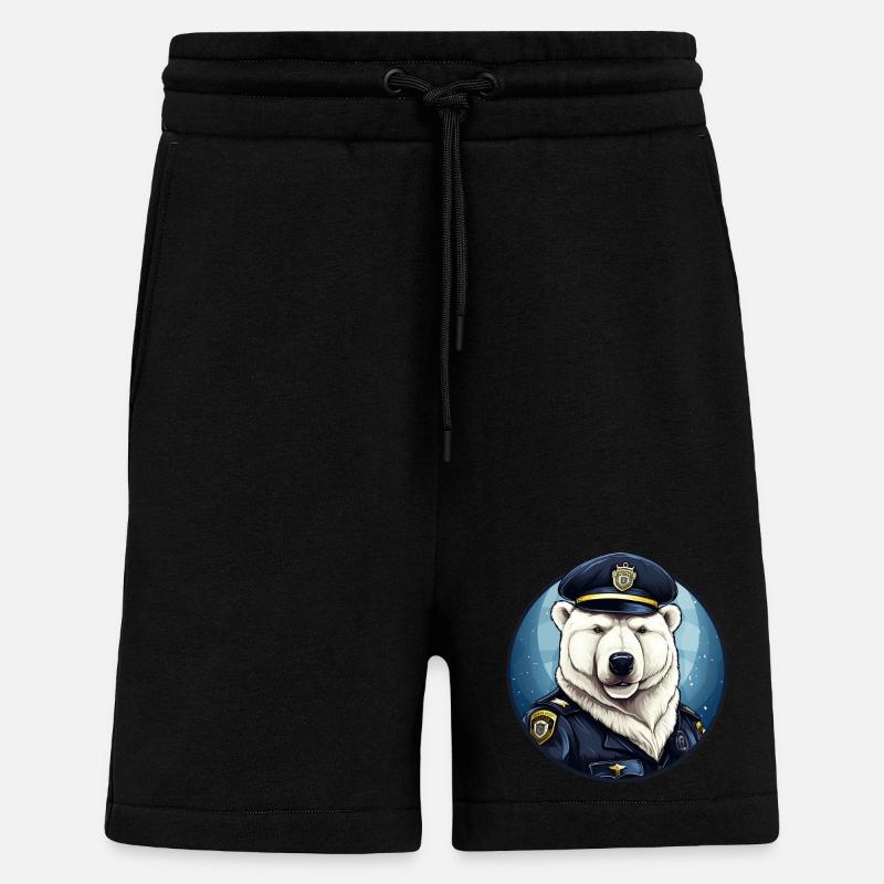 Eisbären Polizei - Shorts - made by SPREAD - SOLID BLACK