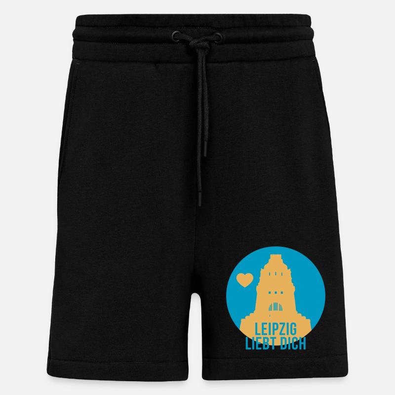 Leipzig liebt dich - Shorts - made by SPREAD - SOLID BLACK
