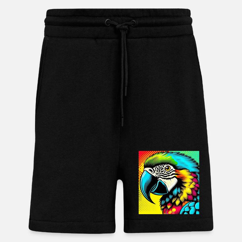 Papagei Pop Art - Shorts - made by SPREAD - SOLID BLACK
