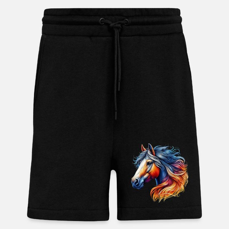 Cheval - Short bio décontracté fabriqué en UE - SOLID BLACK