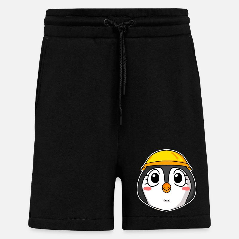 Penguin Construction Site - Shorts - made by SPREAD - SOLID BLACK