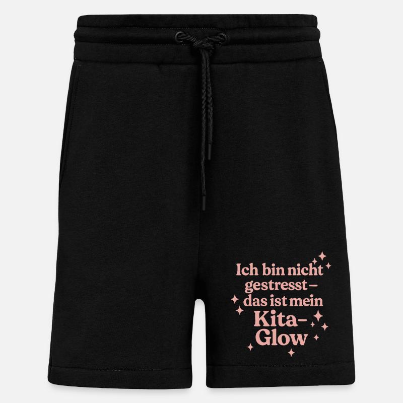 Ich bin nicht gestresst... (rosa) - Shorts - made by SPREAD - SOLID BLACK
