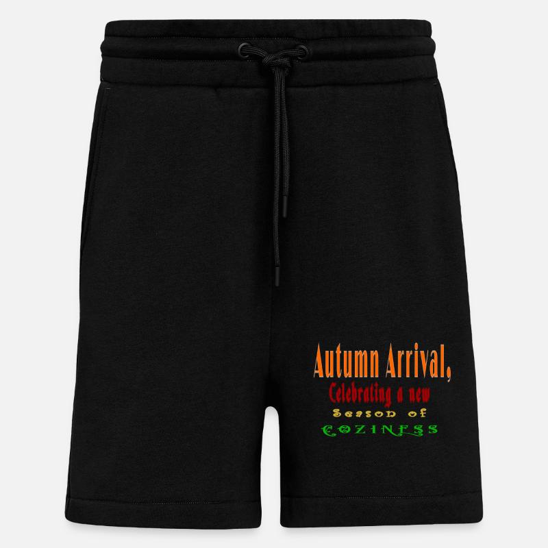 Lebendiges Herbstblättermuster T-Shirt - Shorts - made by SPREAD - SOLID BLACK