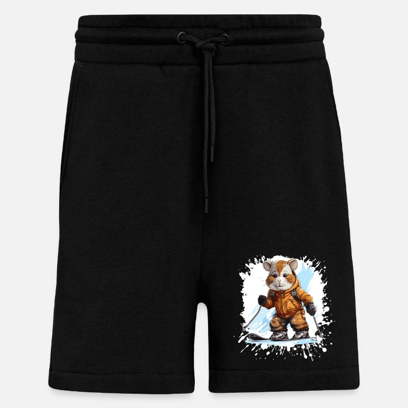 Cheval Ski Ski - Short bio décontracté fabriqué en UE - SOLID BLACK