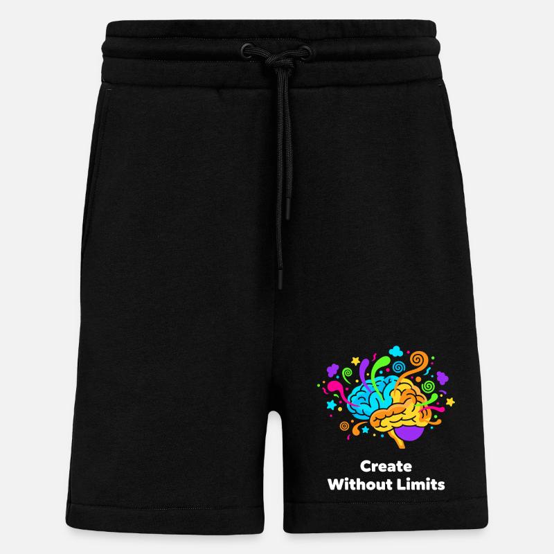 Creative brain art without limits - Shorts - made by SPREAD - SOLID BLACK