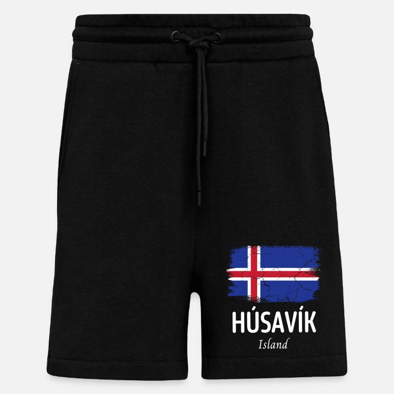 húsavík - Short bio décontracté fabriqué en UE - SOLID BLACK