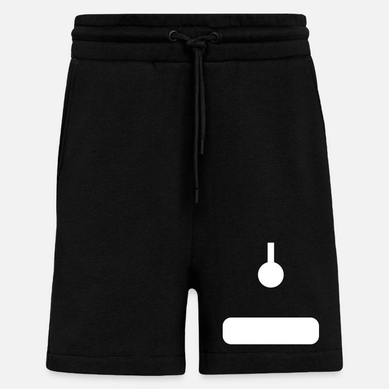 Joystick d’arcade blanc - Short bio décontracté fabriqué en UE - SOLID BLACK