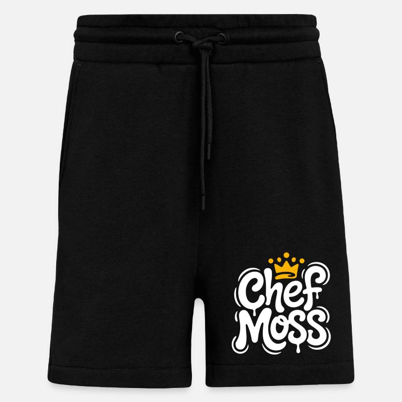 Chef Moss Graffiti Krone - Shorts - made by SPREAD - SOLID BLACK